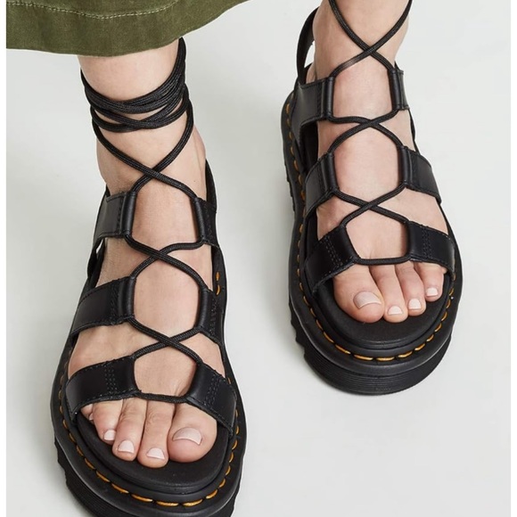 Dr. Martens Women's Gladiator w/ Ankle-tie Sandal. Used once, great condition - Picture 3 of 4